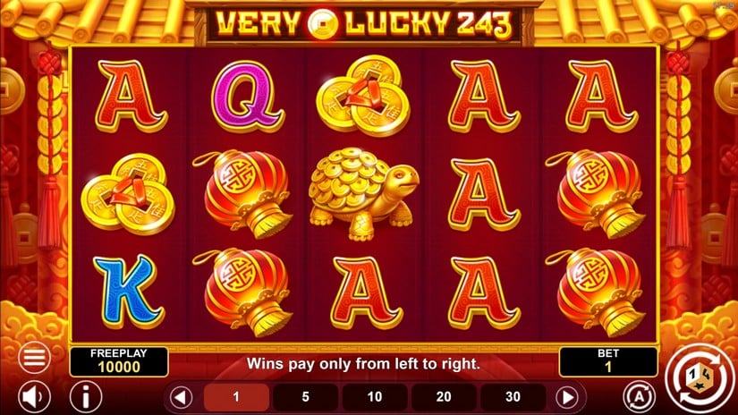 Very Lucky 243 slot screen 1