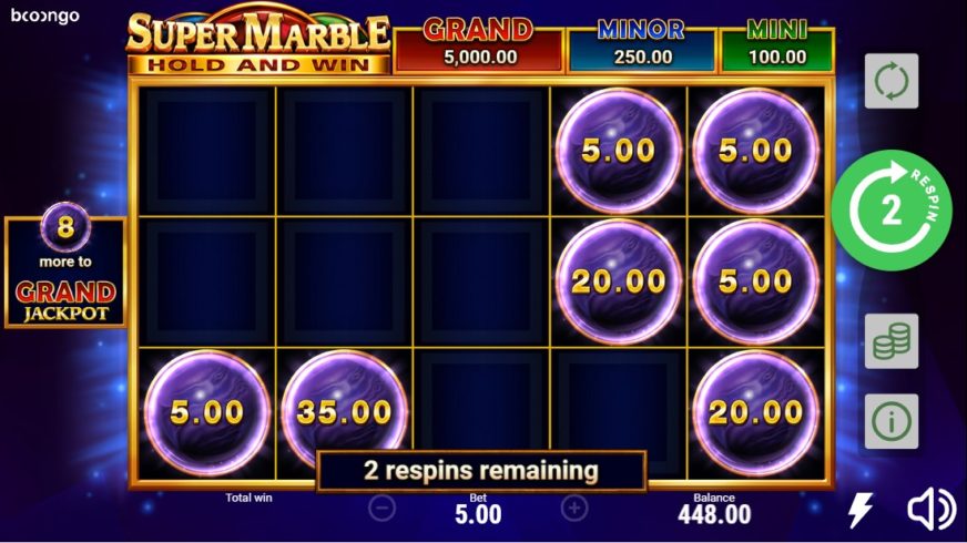 Super Marble slot screen 3