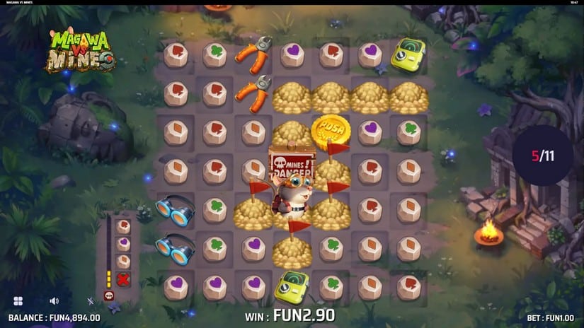 Magawa vs Mines slot screen 4