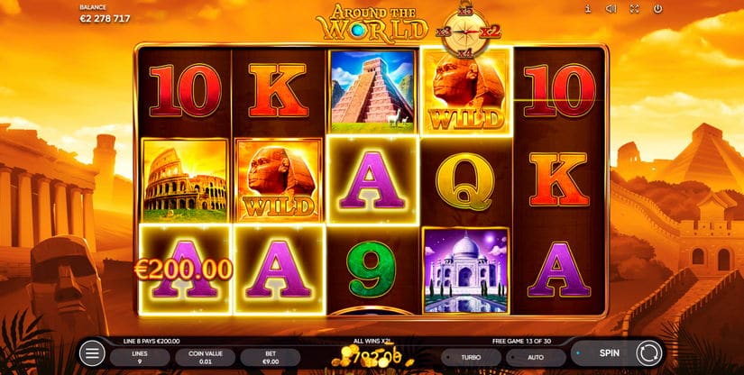 Around the World slot screen 7