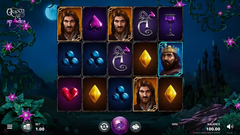Queen of Spades slot screen 1