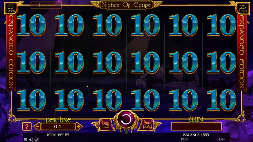 Nights of Egypt Expanded Edition slot screen 2