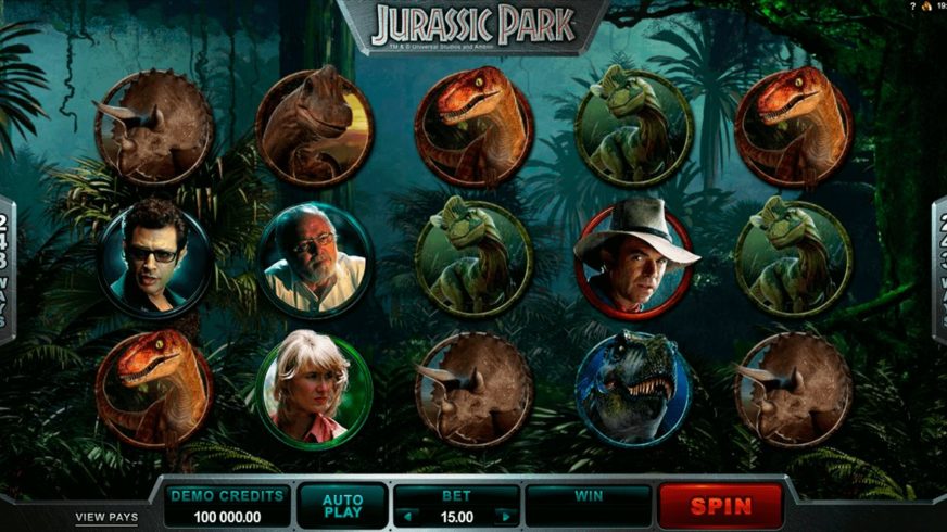 Jurassic Park slot screen 2
