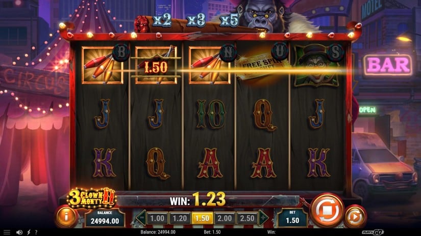 3 Clown Monty 2 slot screen 2