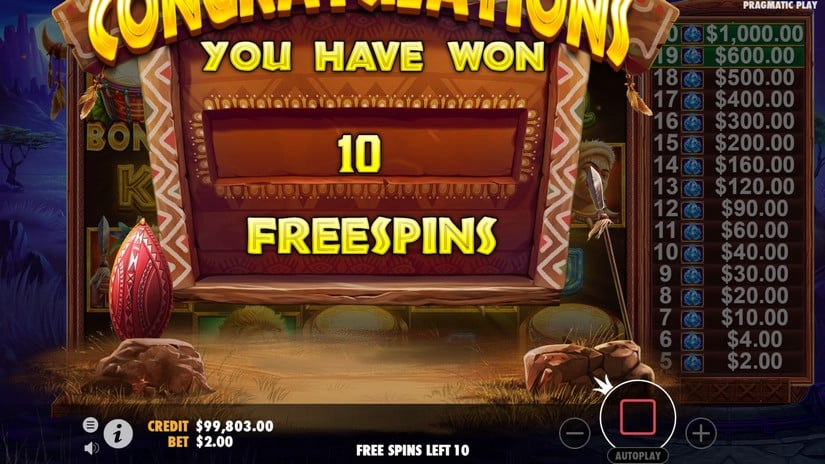Gems of Serengeti slot screen 5