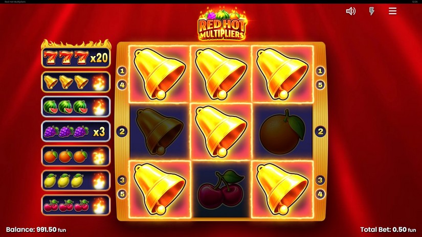 Red Hot Multipliers slot screen 4