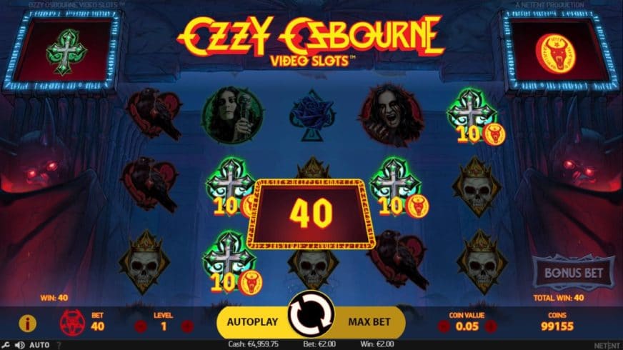 Ozzy Osbourne slot screen 2