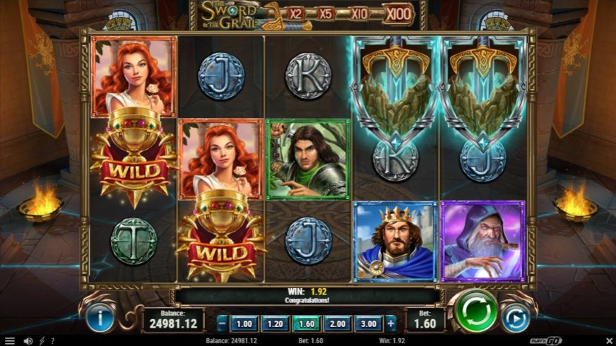 The Sword and The Grail slot screen 2