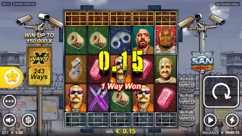 San Quentin xWays slot screen 1