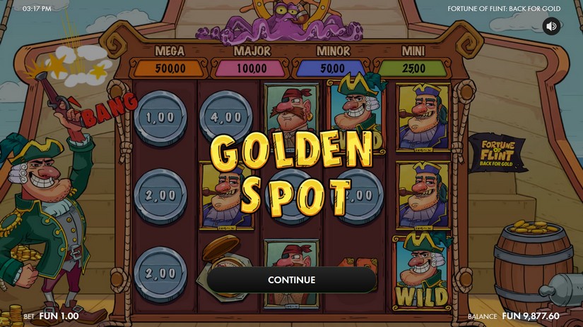 Fortune of Flint: Back for Gold slot screen 3