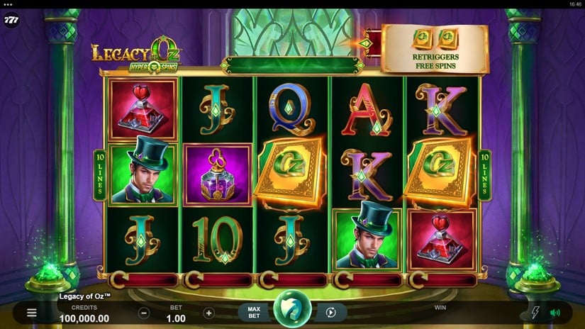 Legacy of Oz slot screen 1