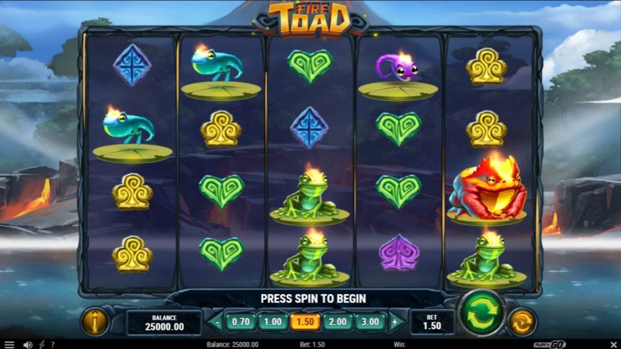 Fire Toad slot screen 1