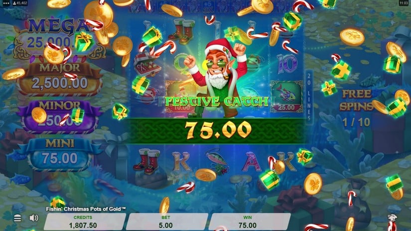 Fishin’ Christmas Pots Of Gold slot screen 5