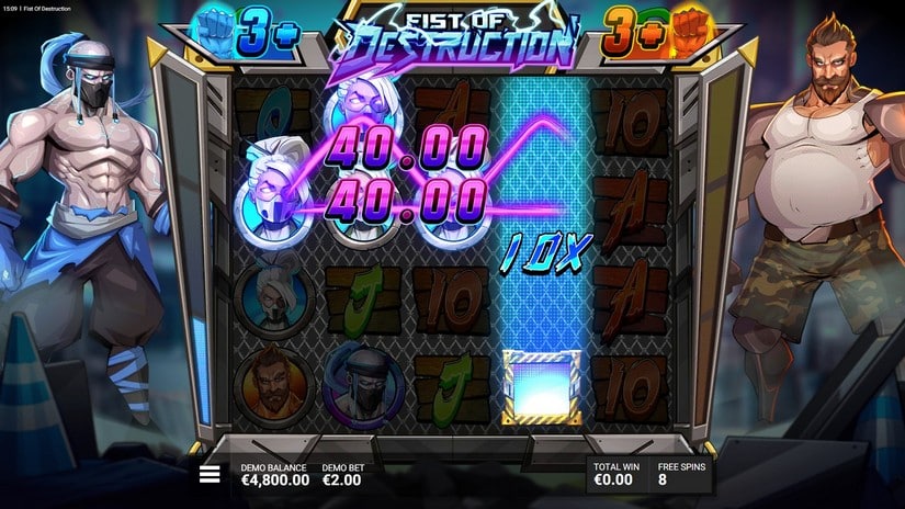 Fist of Destruction slot screen 4