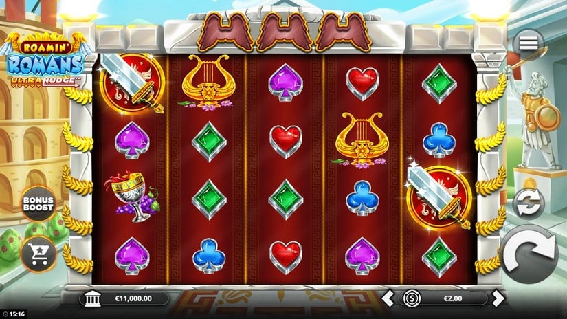 Roamin Romans Ultranudge slot screen 1