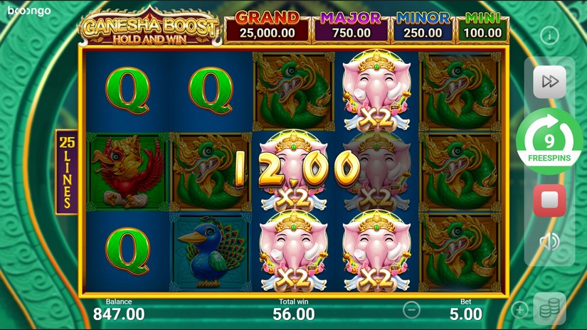 Ganesha Boost Hold and Win slot screen 9