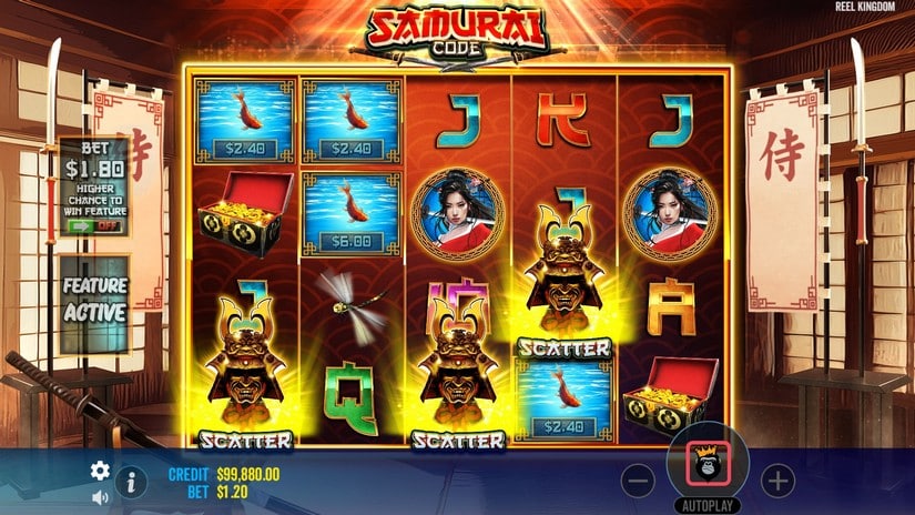 Samurai Code slot screen 2