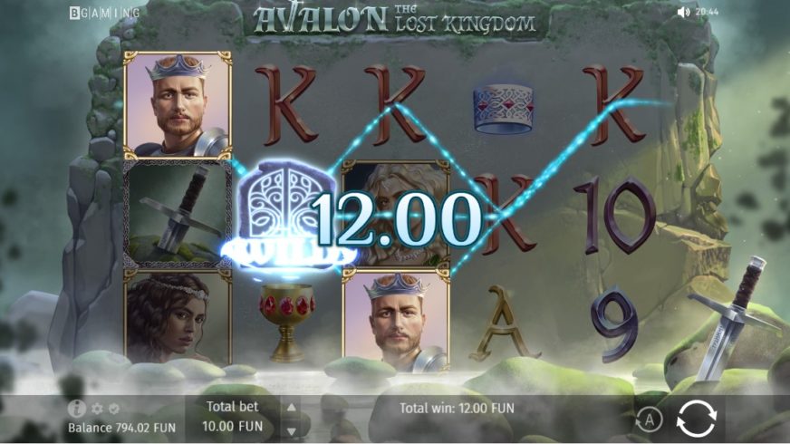 Avalon: The Lost Kingdom slot screen 2