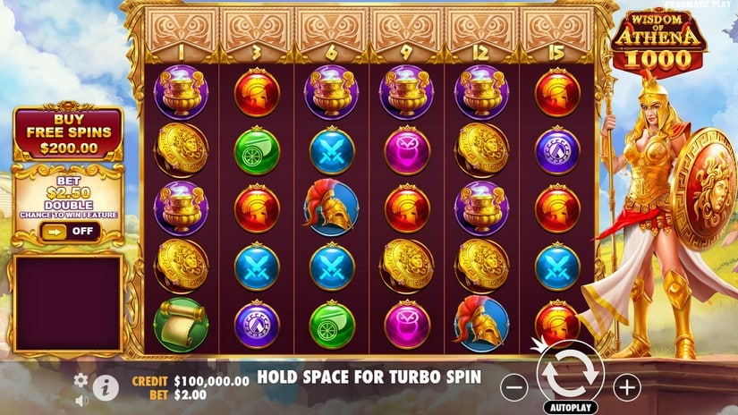 Wisdom of Athena 1000 slot screen 1