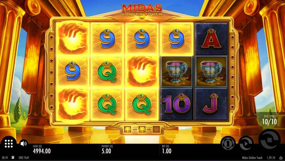 Midas Golden Touch slot features