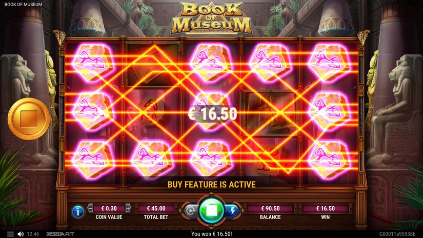 Book of Museum slot screen 9