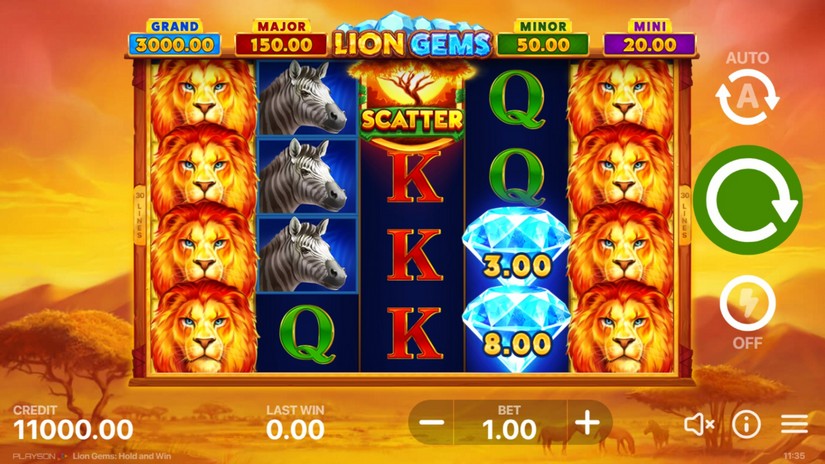 Lion Gems: Hold and Win slot screen 2