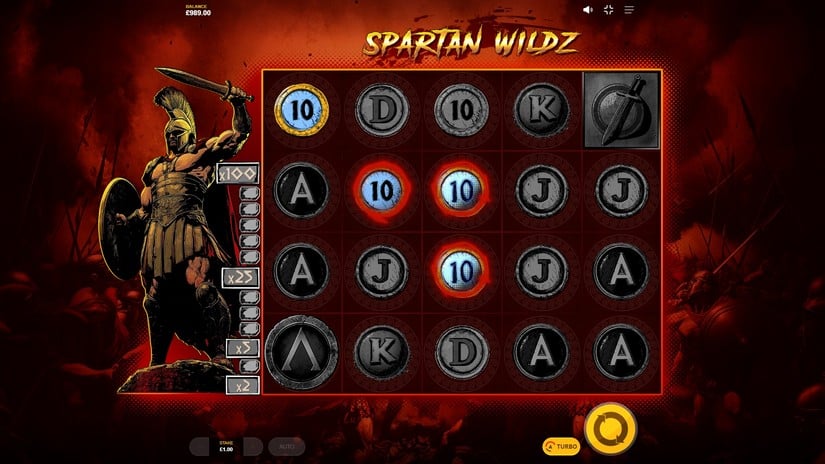 Spartan Wildz slot screen 1