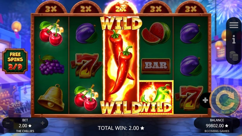 The Chillies slot screen 4