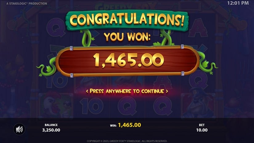 Greedy Fox slot screen 6