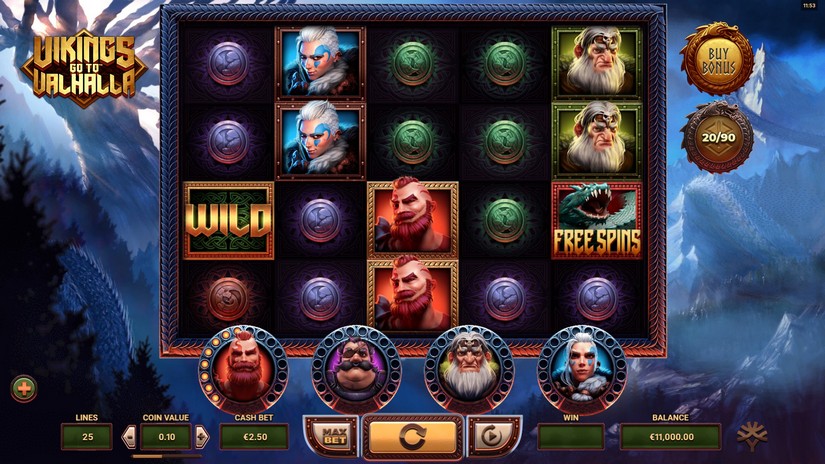 Vikings Go To Valhalla slot screen 1