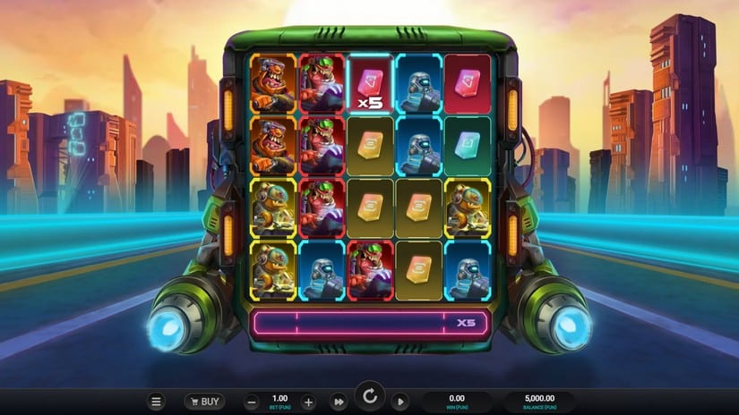 Galactic Racers slot screen 1