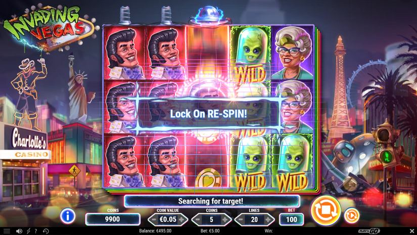 Invading Vegas slot screen 1