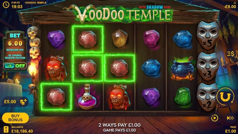 Voodoo Temple slot screen 2