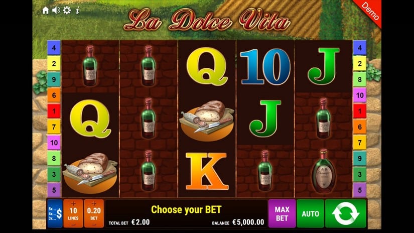 La Dolce Vita slot screen 1