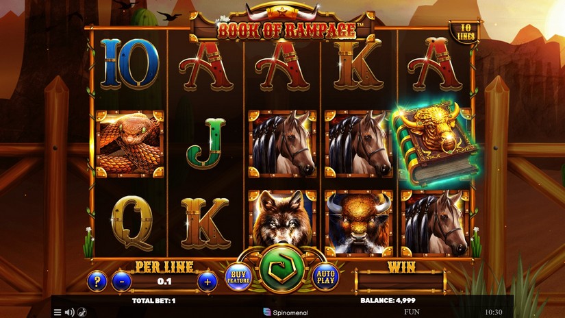 Book Of Rampage slot screen 1