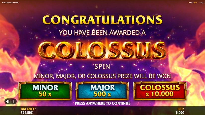 Colossus: Hold & Win slot screen 6