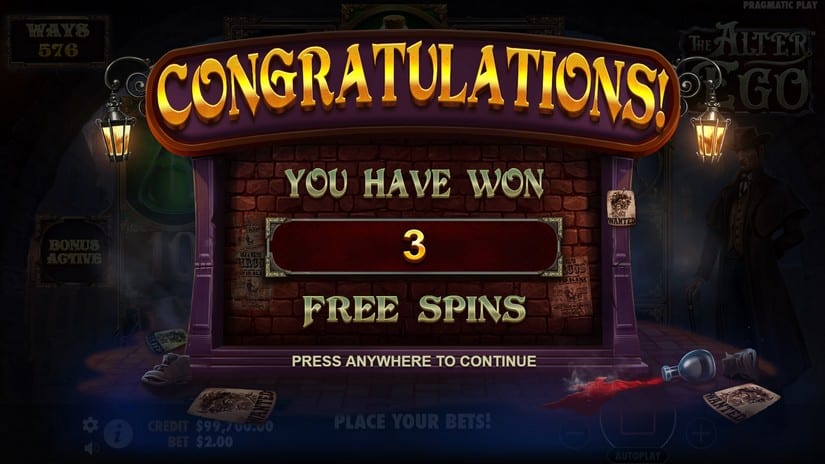 The Alter Ego slot screen 3