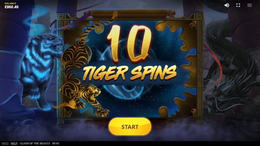 Clash Of The Beasts slot screen 2