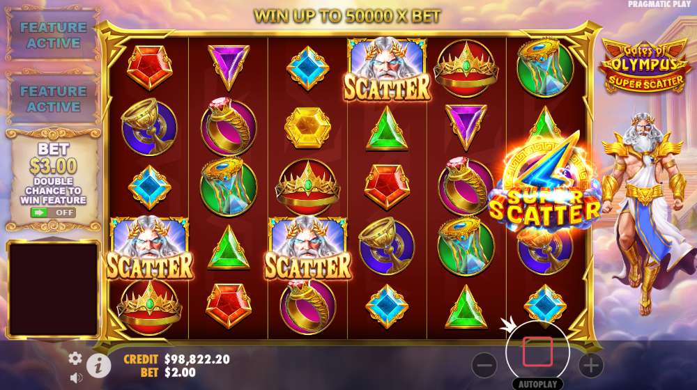 Gates of Olympus Super Scatter slot features