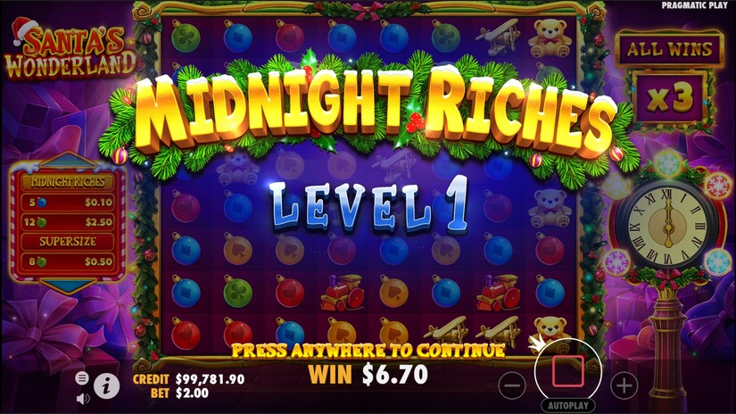 Santa’s Wonderland slot screen 7