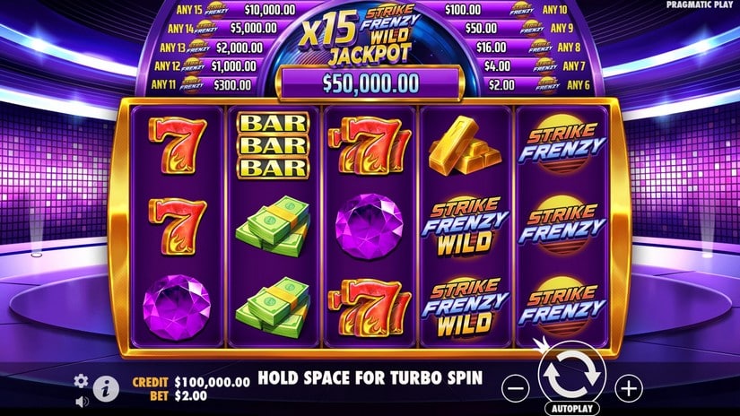 Strike Frenzy slot screen 1