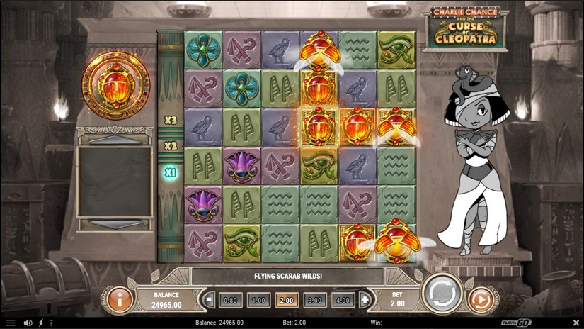 Charlie Chance and the Curse of Cleopatra slot screen 4