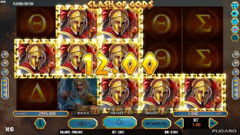 Clash of Gods slot screen 3
