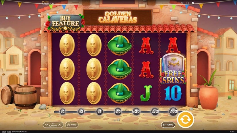 Golden Calaveras slot screen 2