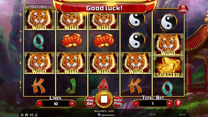 Year of the Tiger slot screen 2