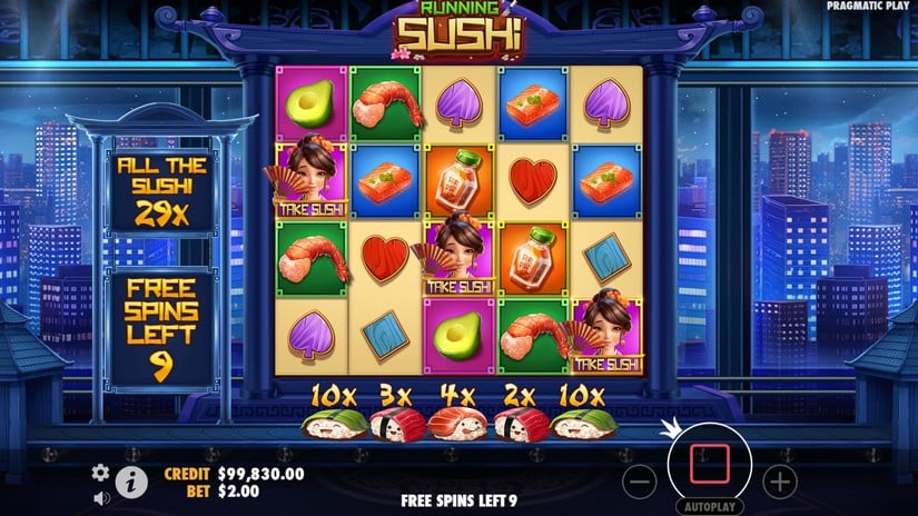 Running Sushi slot screen 4