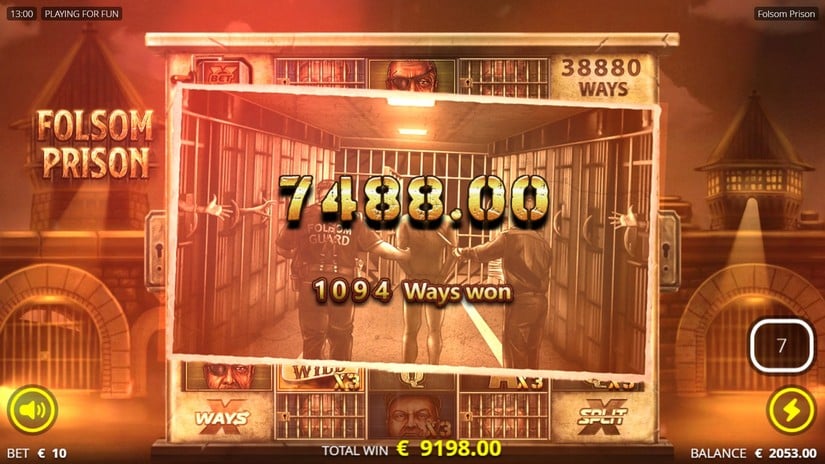 Folsom Prison slot screen 8