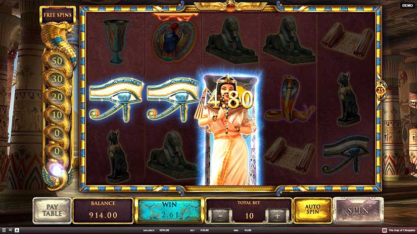 The Asp of Cleopatra slot screen 2