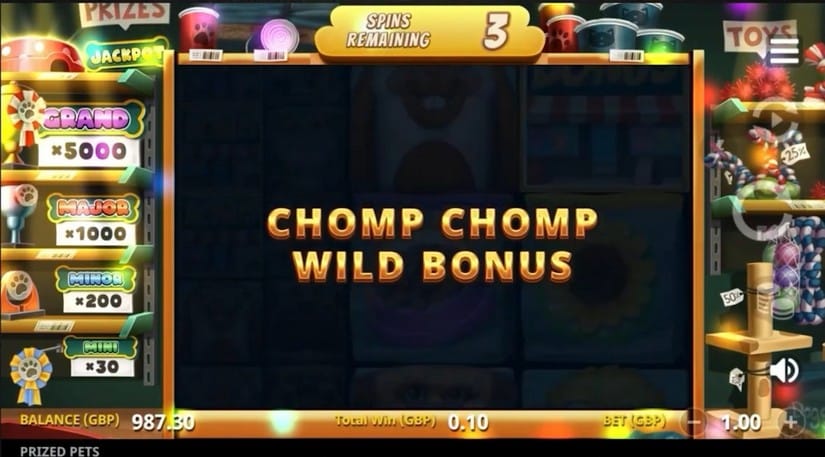 Prized Pets Gigablox slot screen 7
