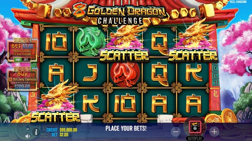 8 Golden Dragon Challenge slot screen 2